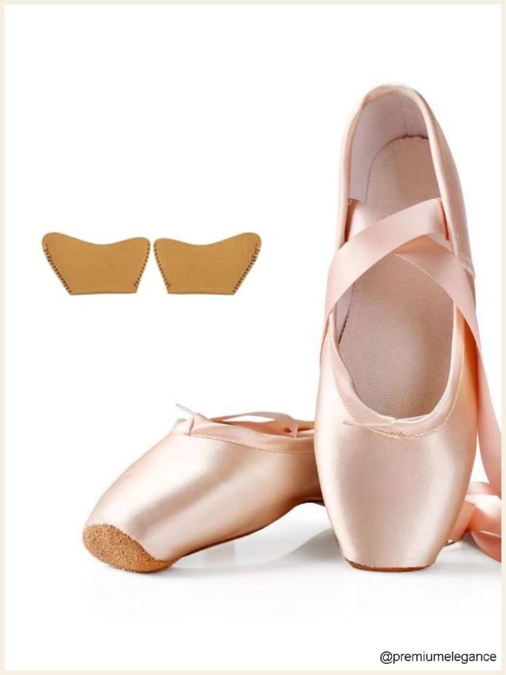 Professional Ballet Satin Pointe Shoes with Ribbon for Dance